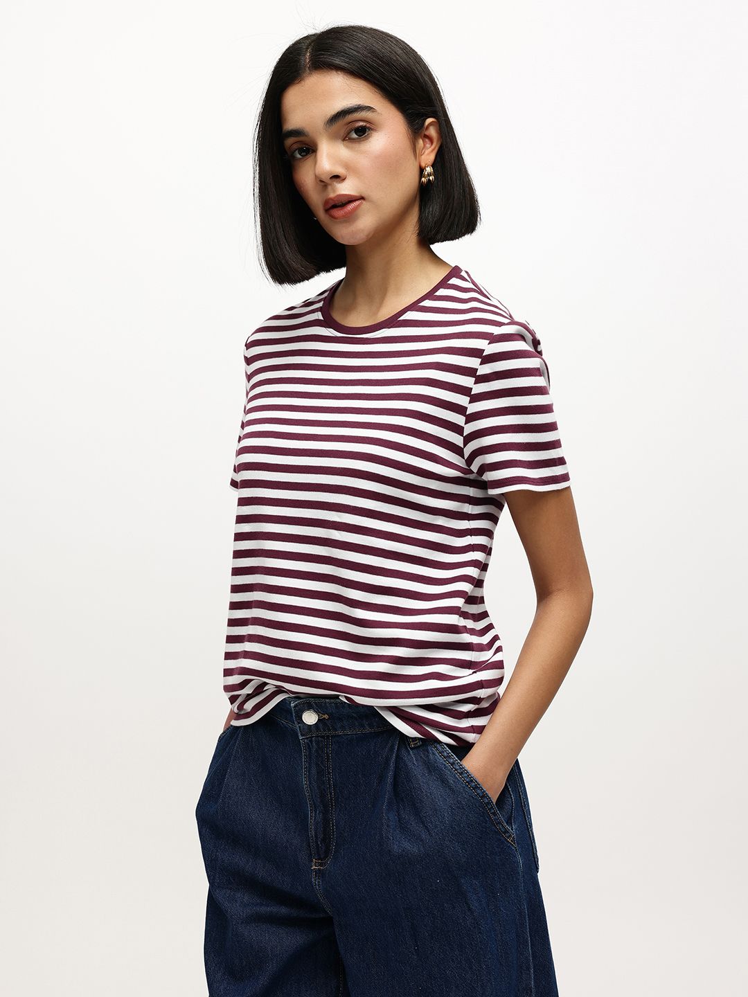 Striped Pure Cotton T-shirt