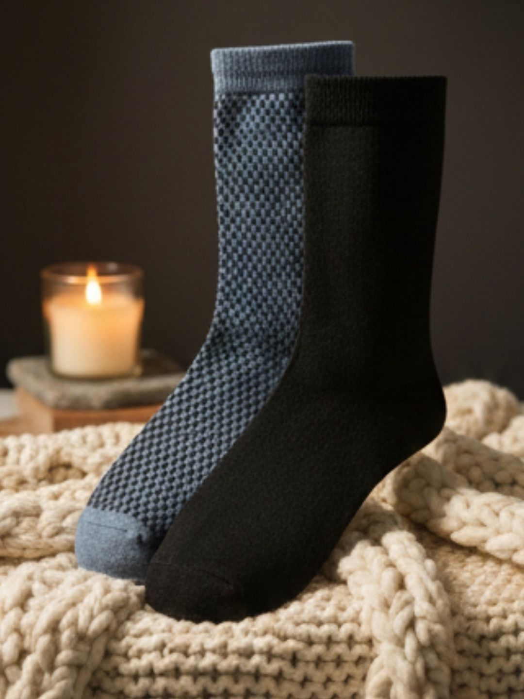 Moda Rapido Men Pack of 2 Assorted Patterned Calf Length Socks