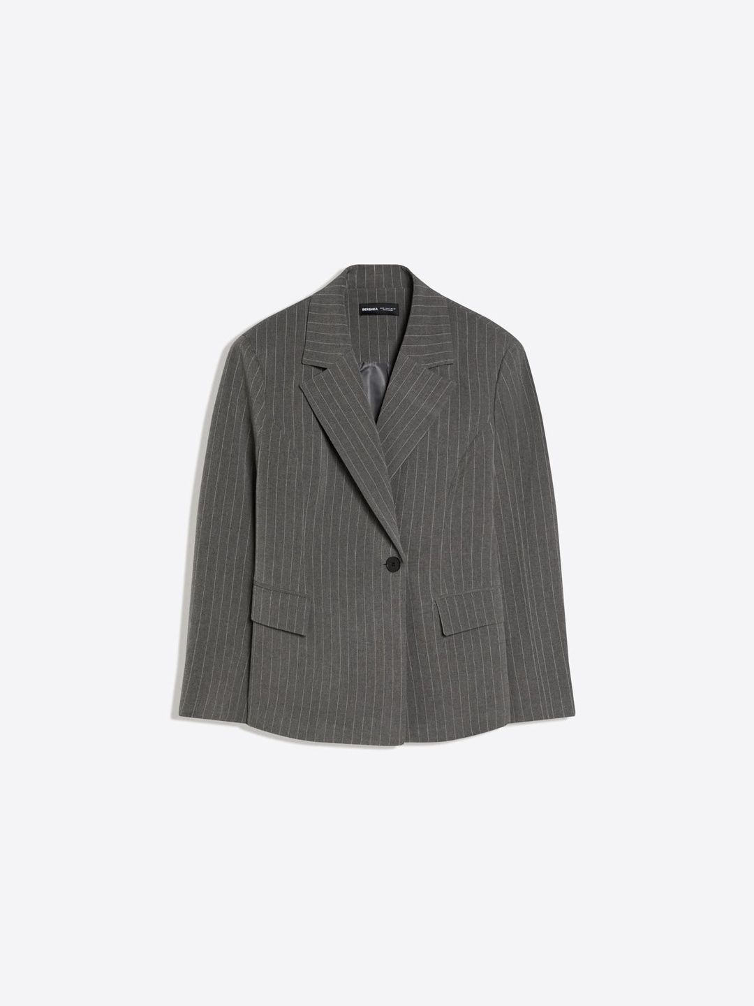 Striped Notched Lapel Single-Breasted Casual Blazer