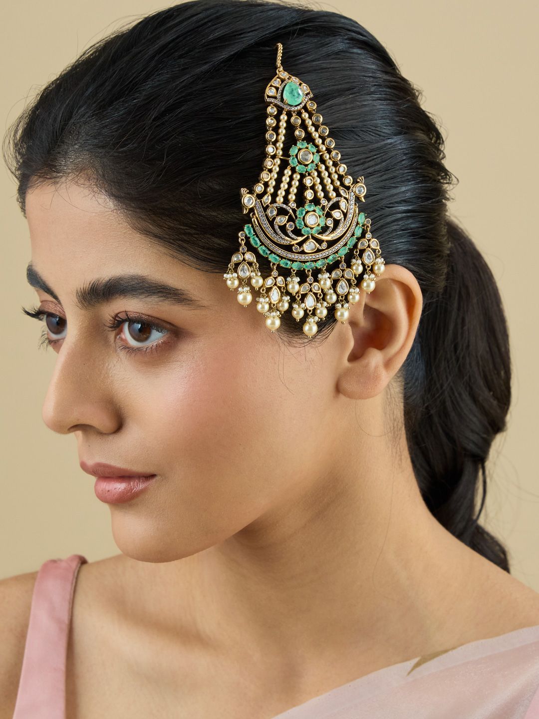 Hair Accessory Set of Kushal's Fashion Jewellery Embellished Bridal  Women Hair Accessory Set of