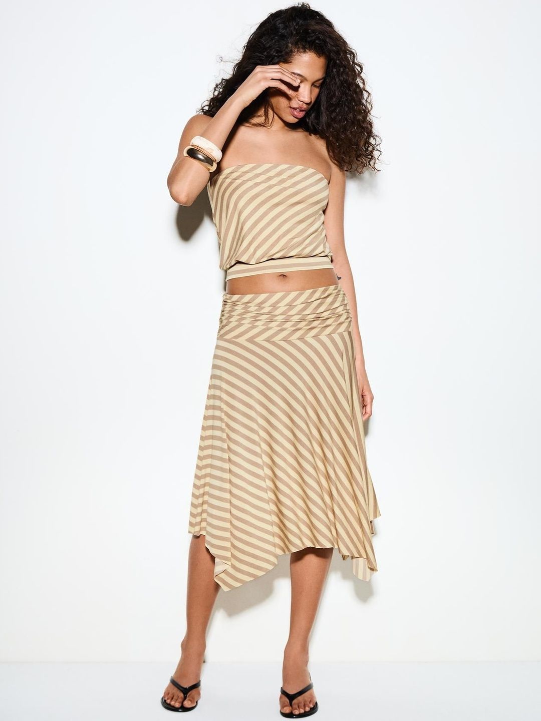 Ruched Midi Skirt