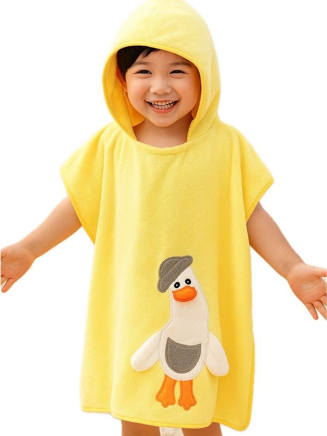 DIVYAM - JOY OF COMFORT Yellow & Yellow 1 Printed 450 GSM Bath Towel