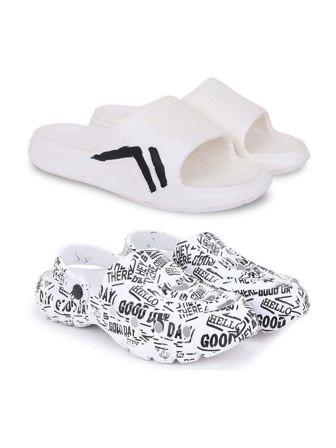 Pampy Angel Men Set Of 2 Printed Sliders