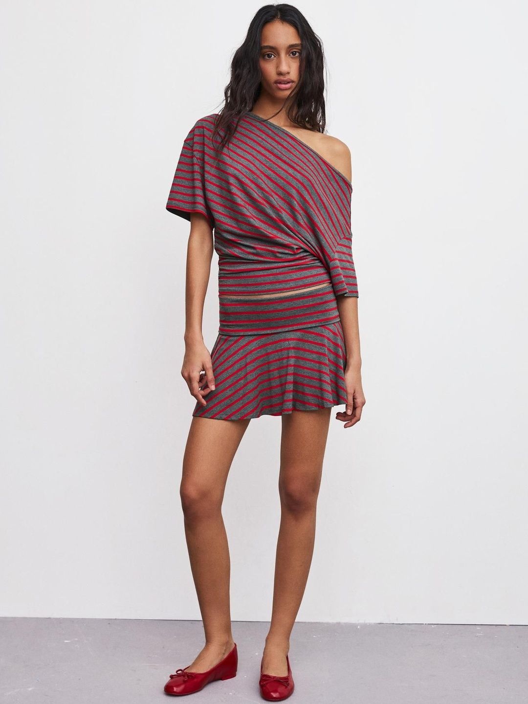 Mini Skirt With Double Turn-up Waist