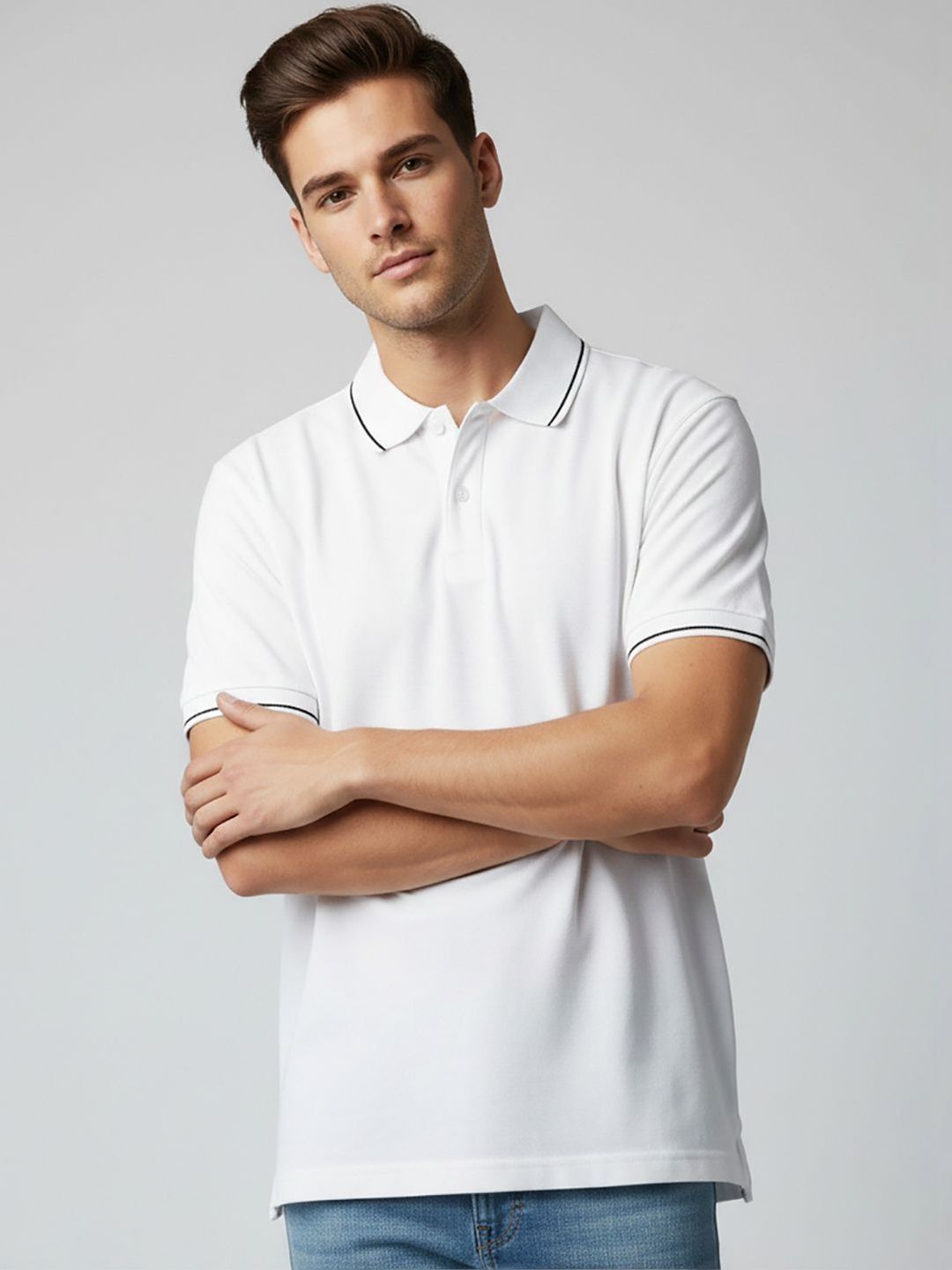 SZN Men Polo Collar T-shirt