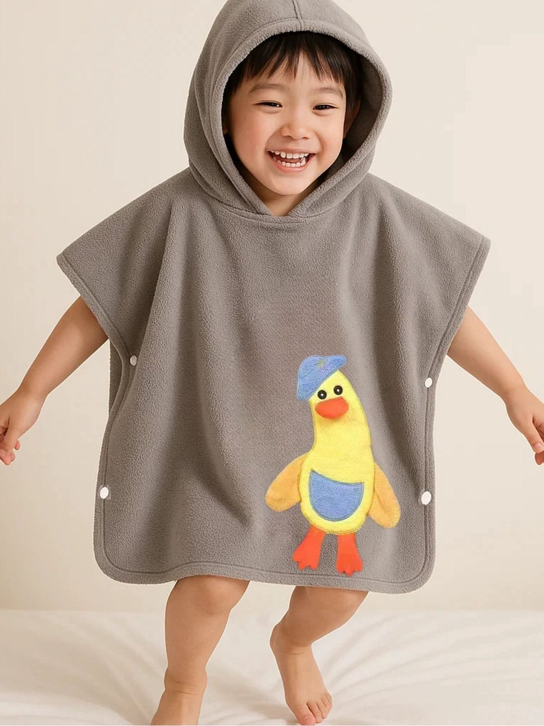 DIVYAM - JOY OF COMFORT Grey & Grey 1 Printed 450 GSM Bath Towel