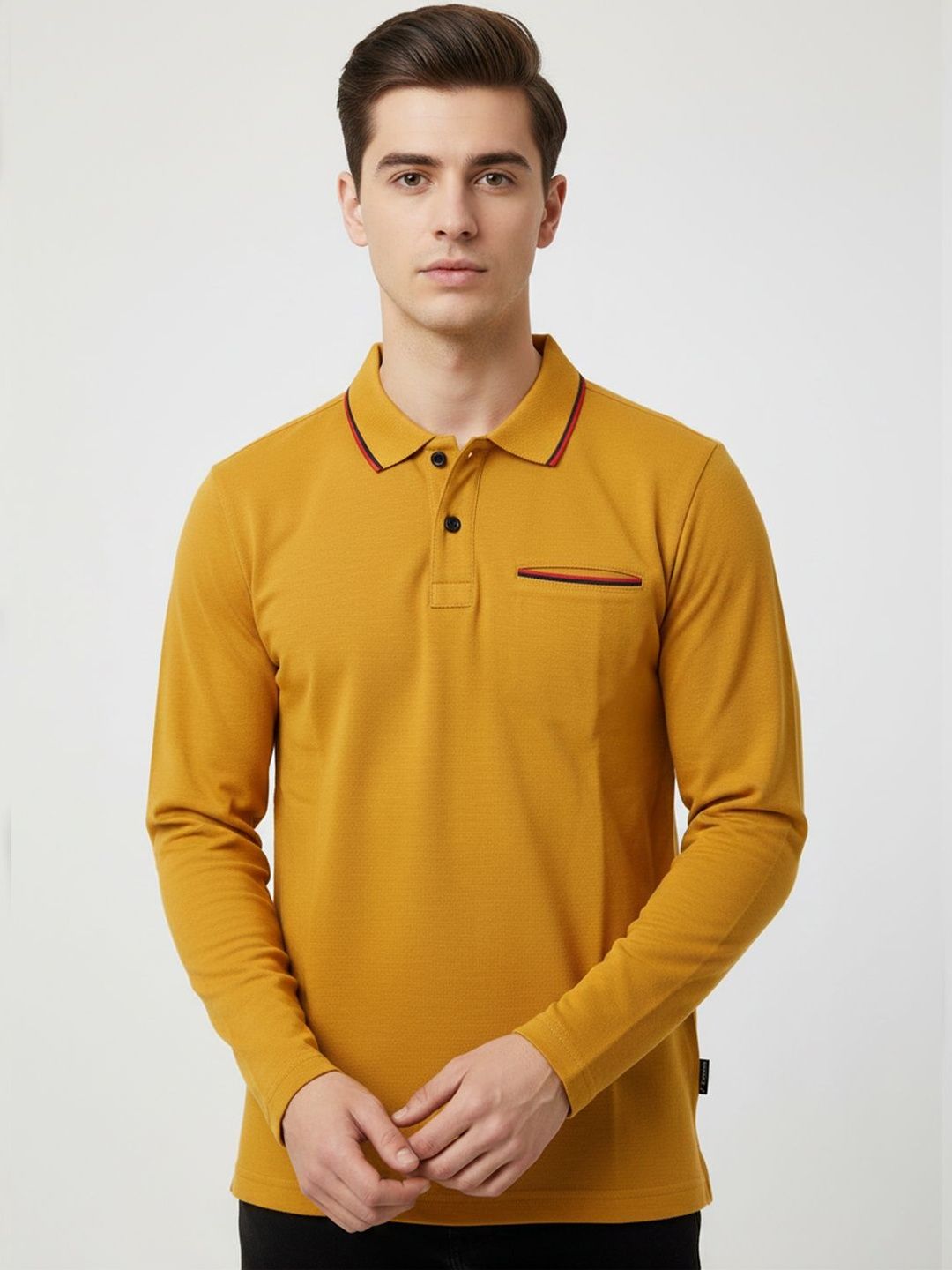 MOUNTAIN COLOURS Polo Collar Pockets T-shirt