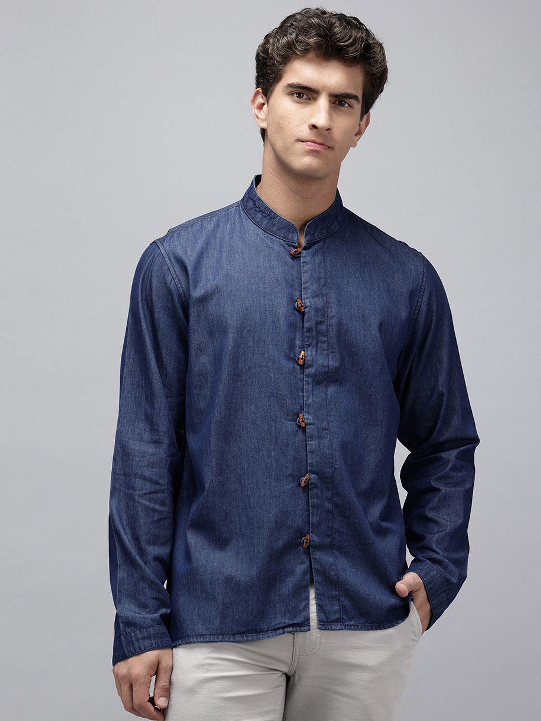 NAVNIV Mandarin Collar Straight Kurta