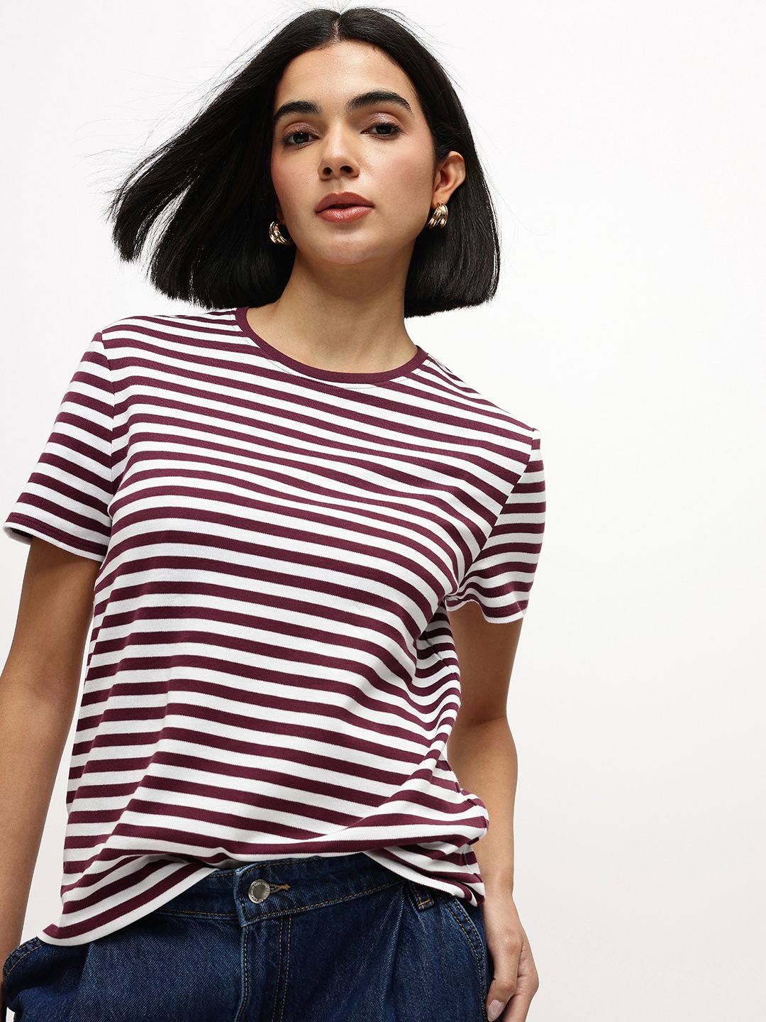 Striped Pure Cotton T-shirt