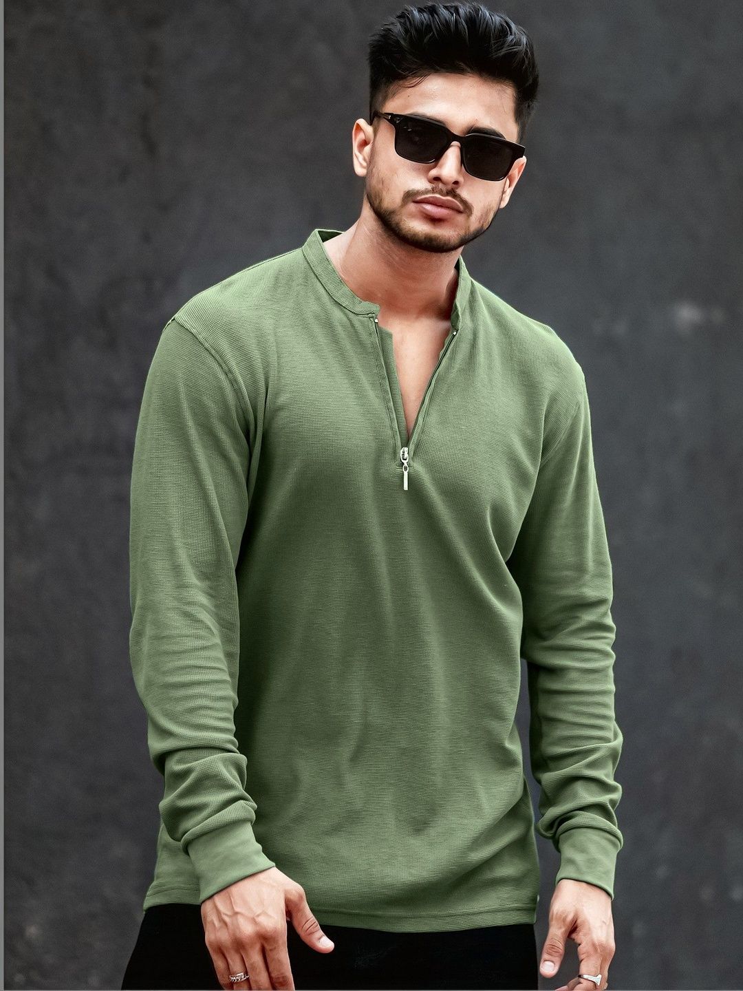 Maniac Men Mandarin Collar T-shirt