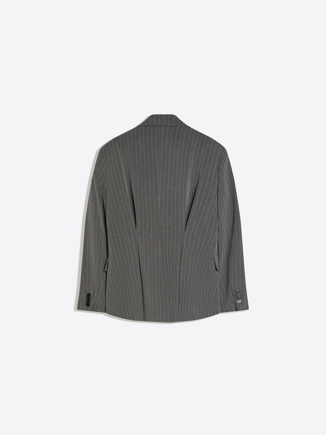 Striped Notched Lapel Single-Breasted Casual Blazer