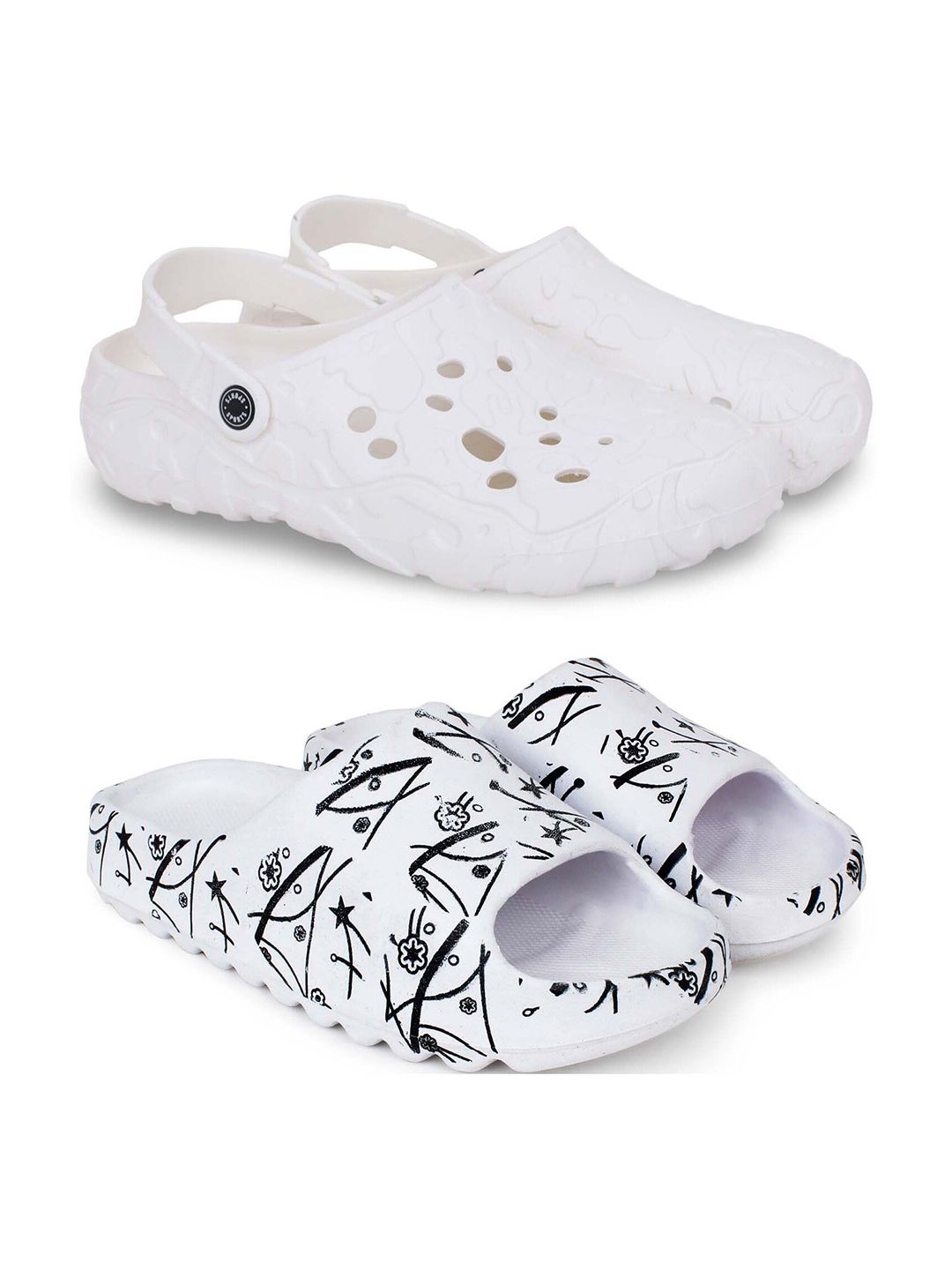 Pampy Angel Men Set Of 2 Printed Sliders