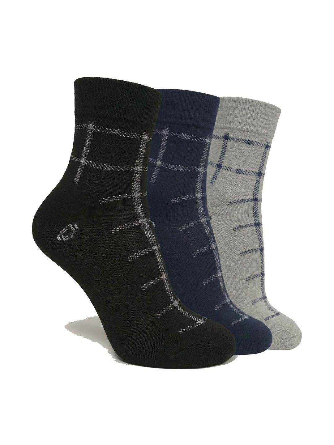 Dollar Men Pack of 3 Cotton Assorted Ankle Length Socks