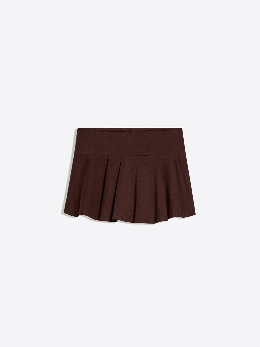 Cotton Mini Skort With Tie Waist
