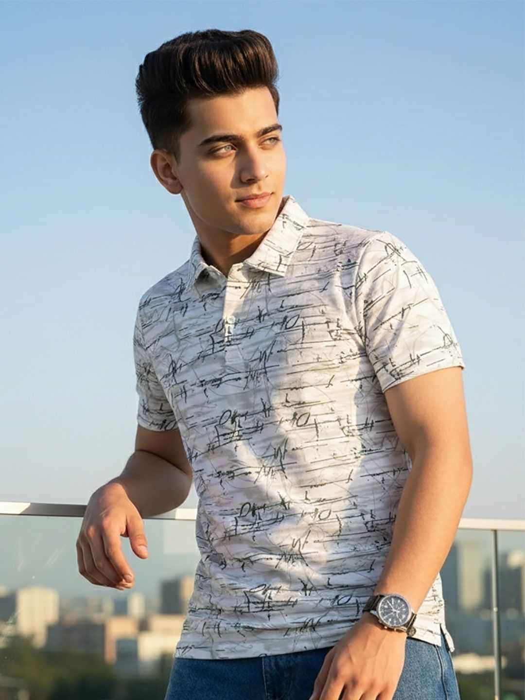 OGEN Men Polo Collar T-shirt
