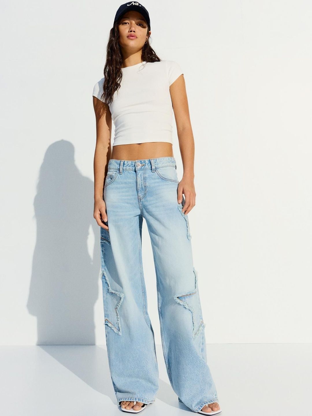 Low Rise Boyfriend Jeans With Stars