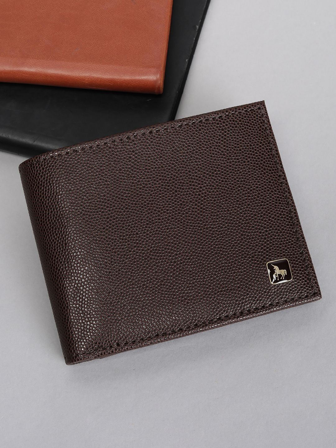 Van Heusen Men Textured Leather Wallets