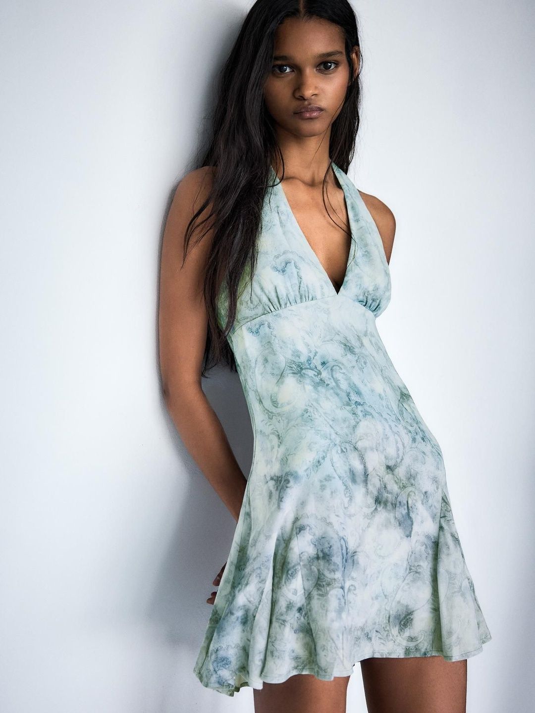 Mini Halter Print Dress