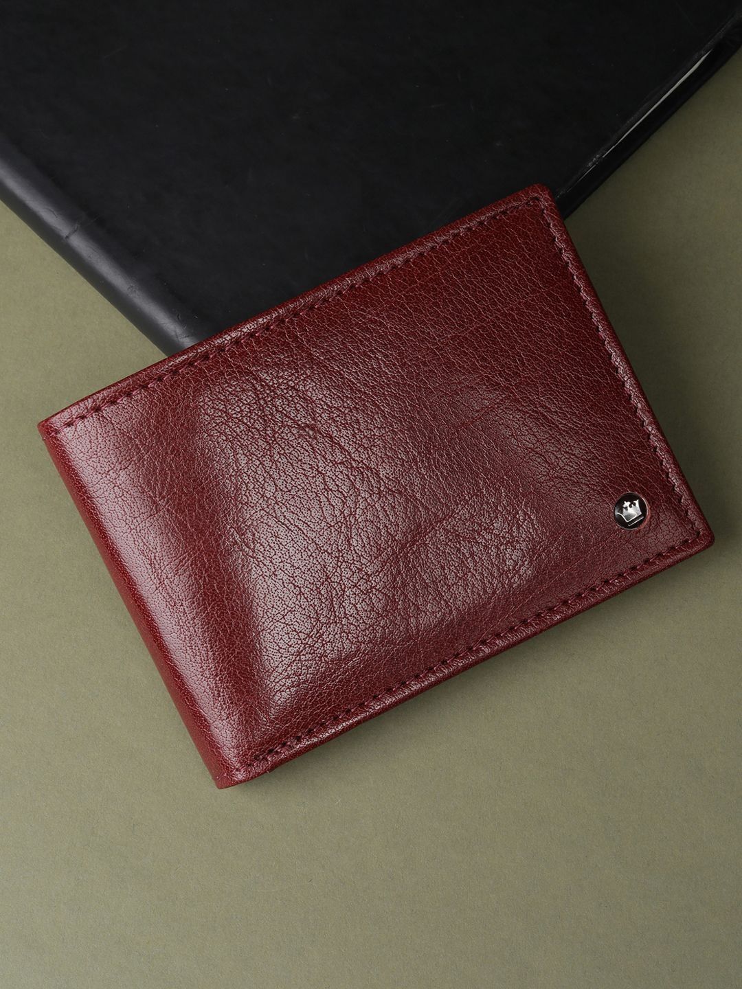 Louis Philippe Men Textured Leather Wallets