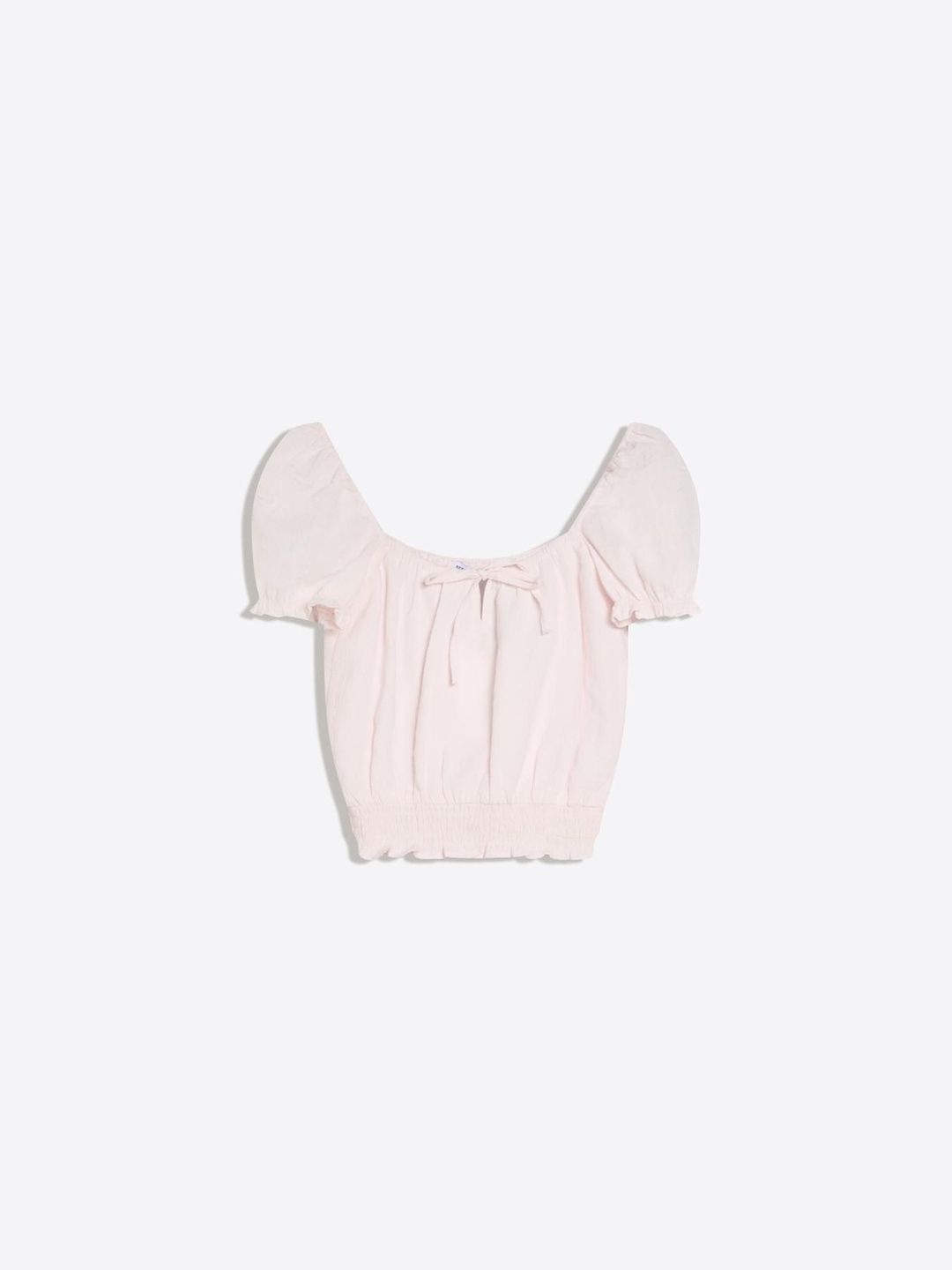 Rustic Puff Sleeve Pure Cotton Blouse