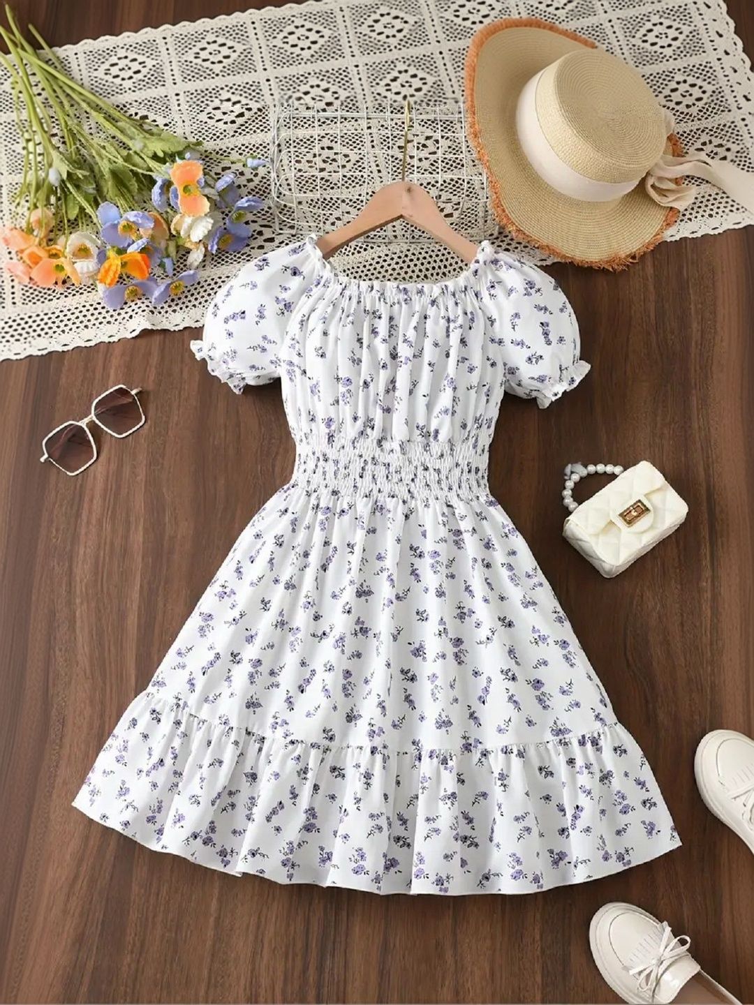 White Polyester Dress - Buy White Polyester Dress online in India