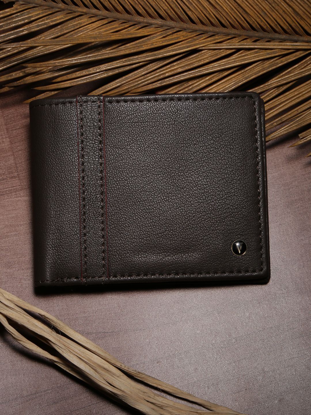 Van Heusen Men Textured Leather Wallets