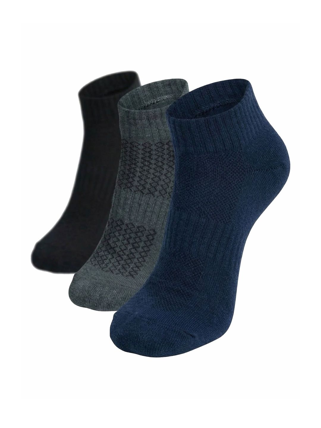 Dollar Men Pack of 3 Cotton Assorted Ankle Length Socks