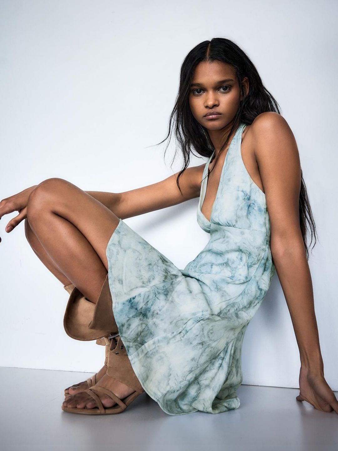 Mini Halter Print Dress
