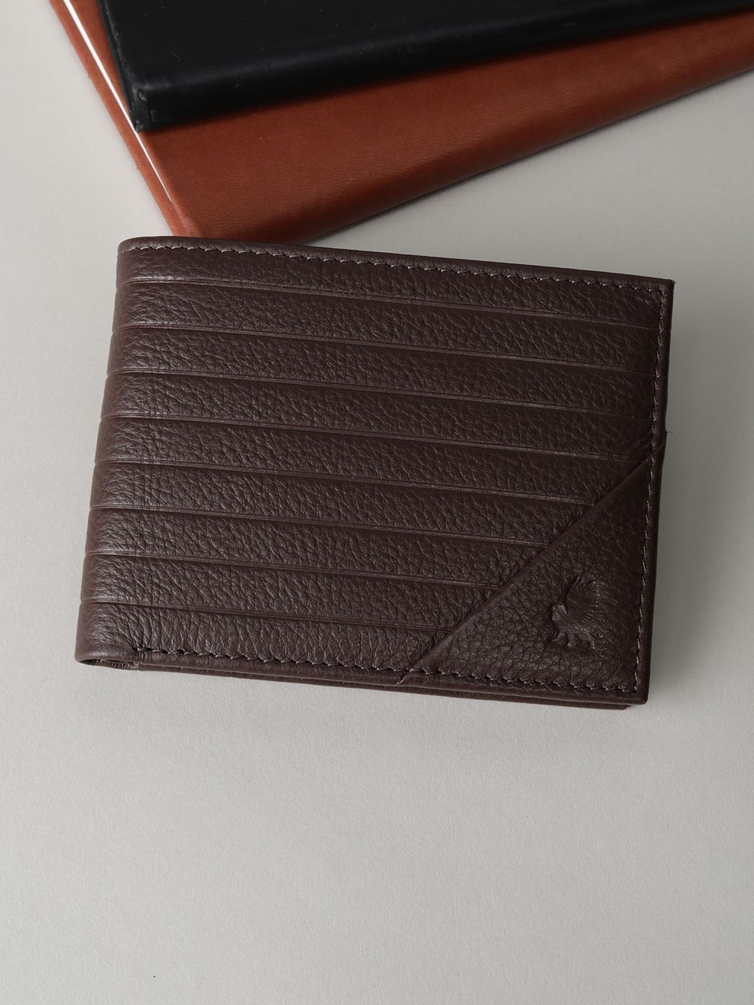 Peter England Men Textured Leather Wallets