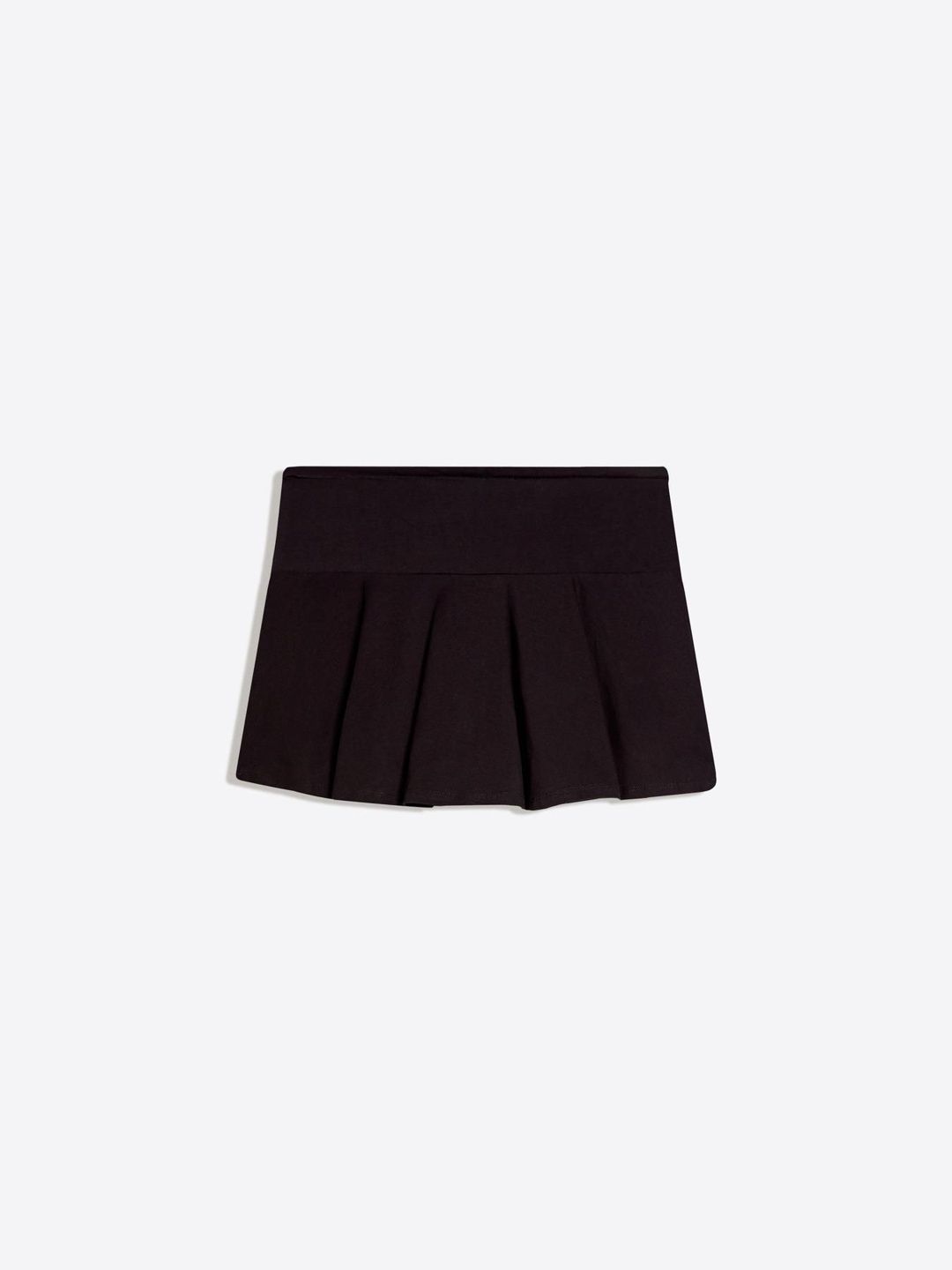 Cotton Mini Skort With Tie Waist