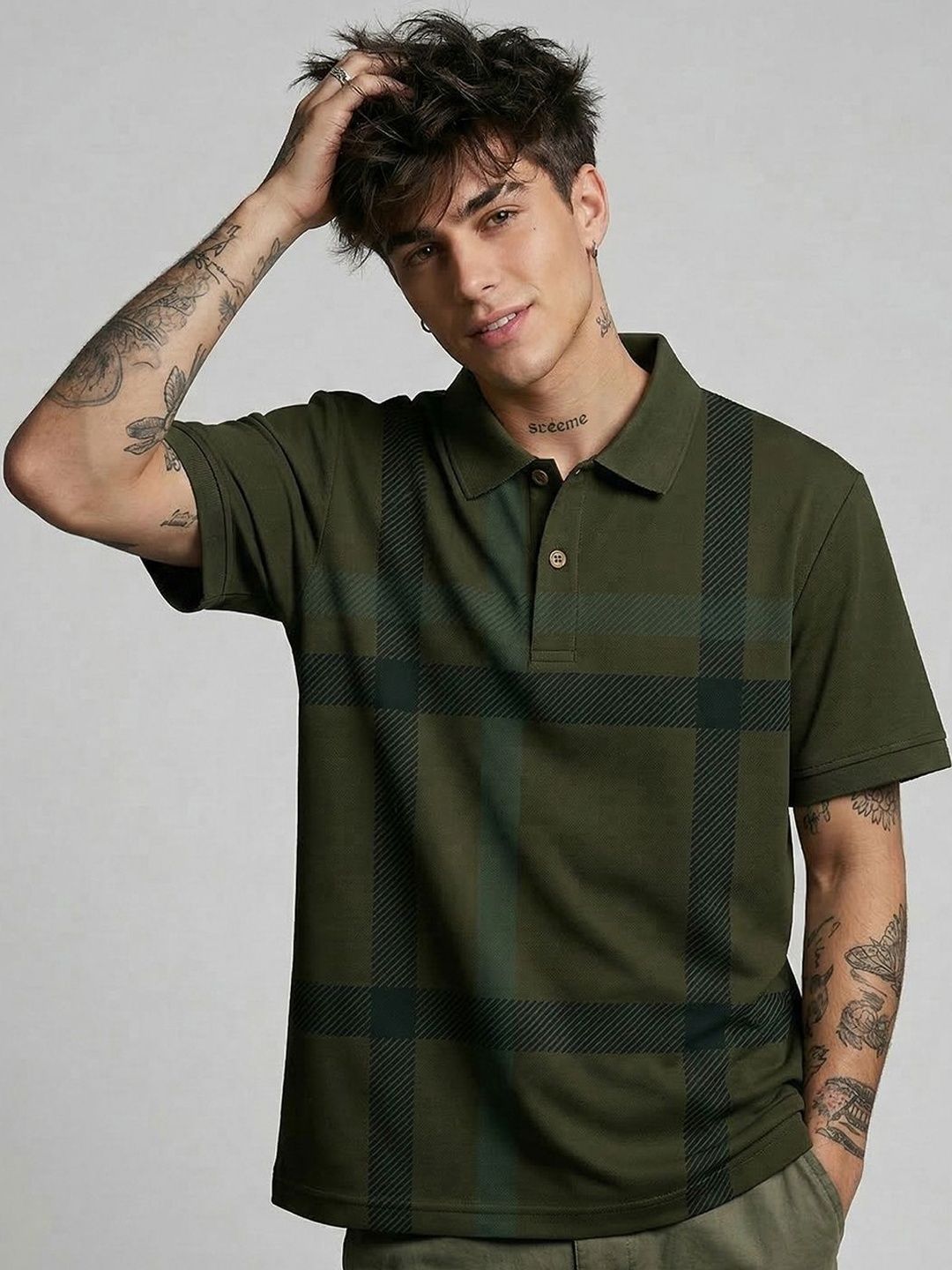 HERE&NOW Mens Polo Regular Fit Half Sleeve Casual Wear Tshirts