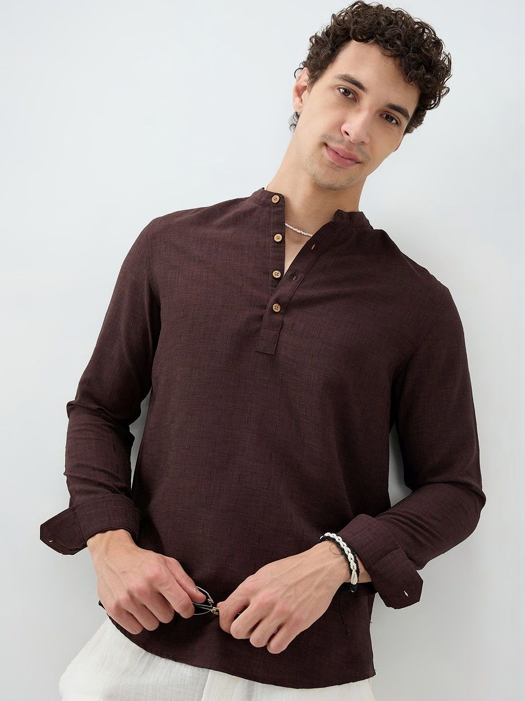 VASTRADO Men  Shirt Collar Kurta