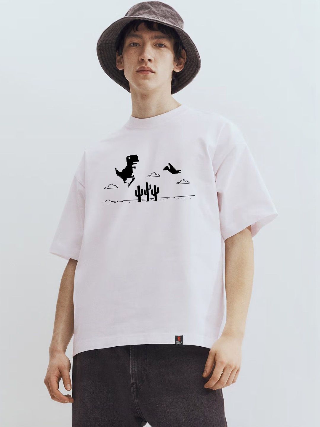 TOGS & TERRE Men Typography Printed Organic Cotton Blend T-shirt