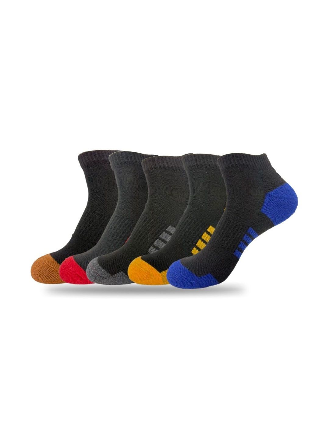 PRASTHAN Men Pack of 5 Cotton Blend Ankle Length Socks
