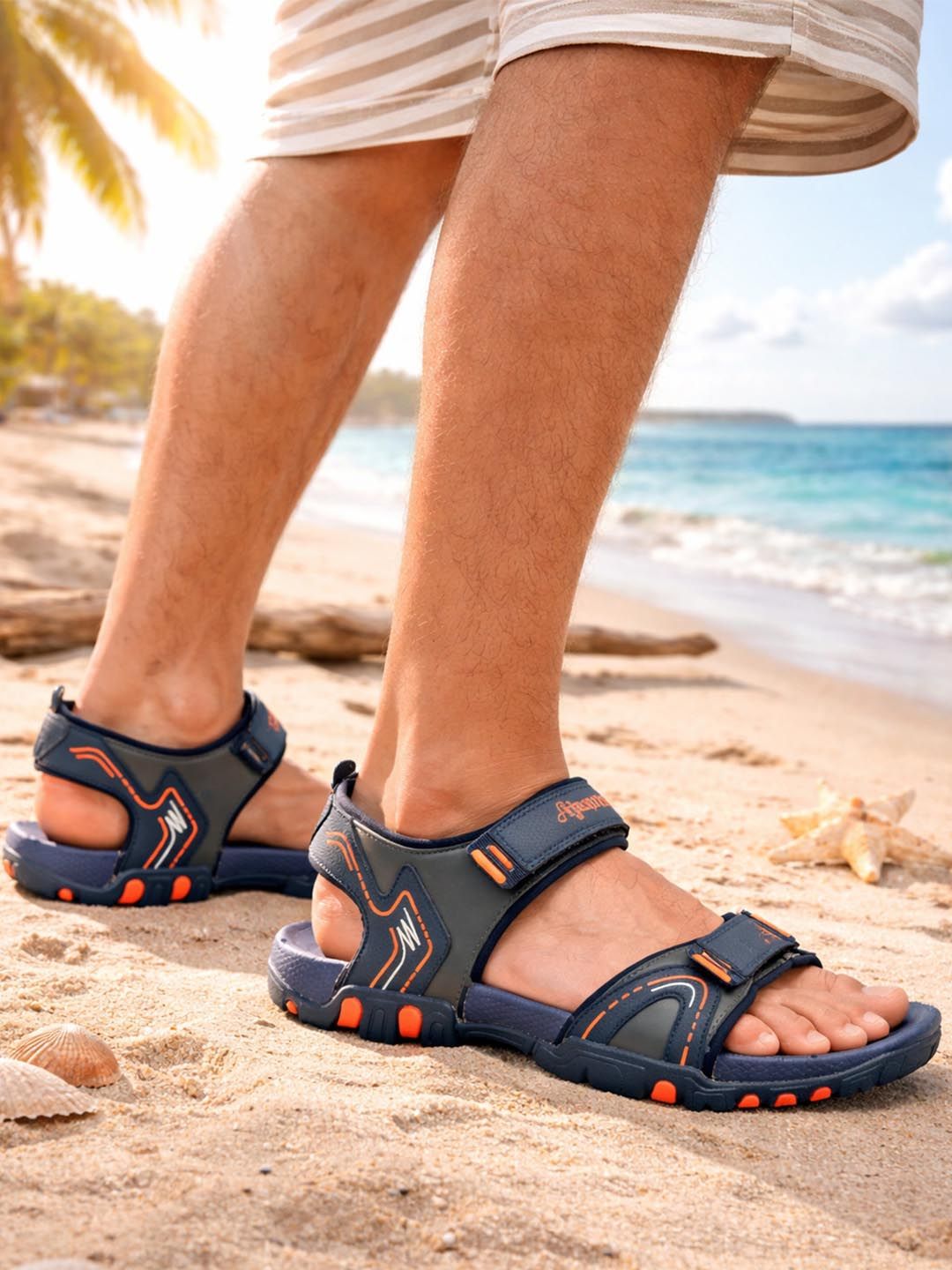 Ajanta Men Printed Sports Sandals