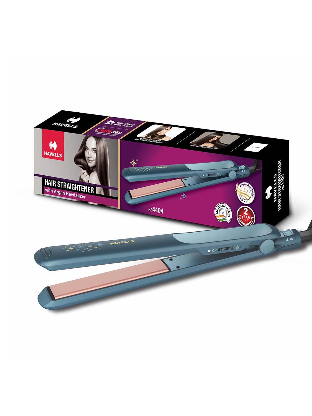 Havells HS4404 Argan Revitalizer Hair Straightener - Sea Argan