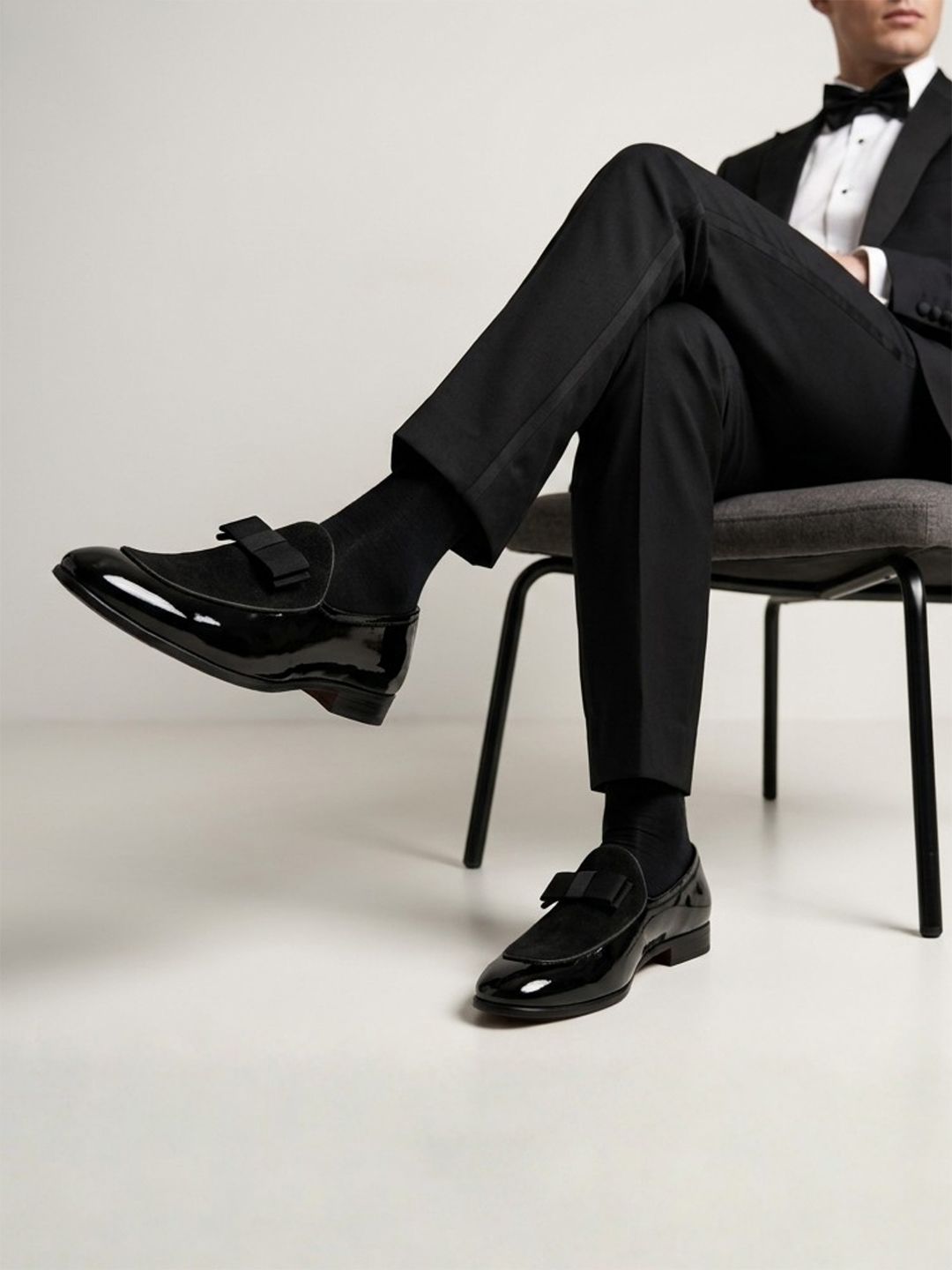 Cliff Fjord Men Bow Detail Formal Loafers