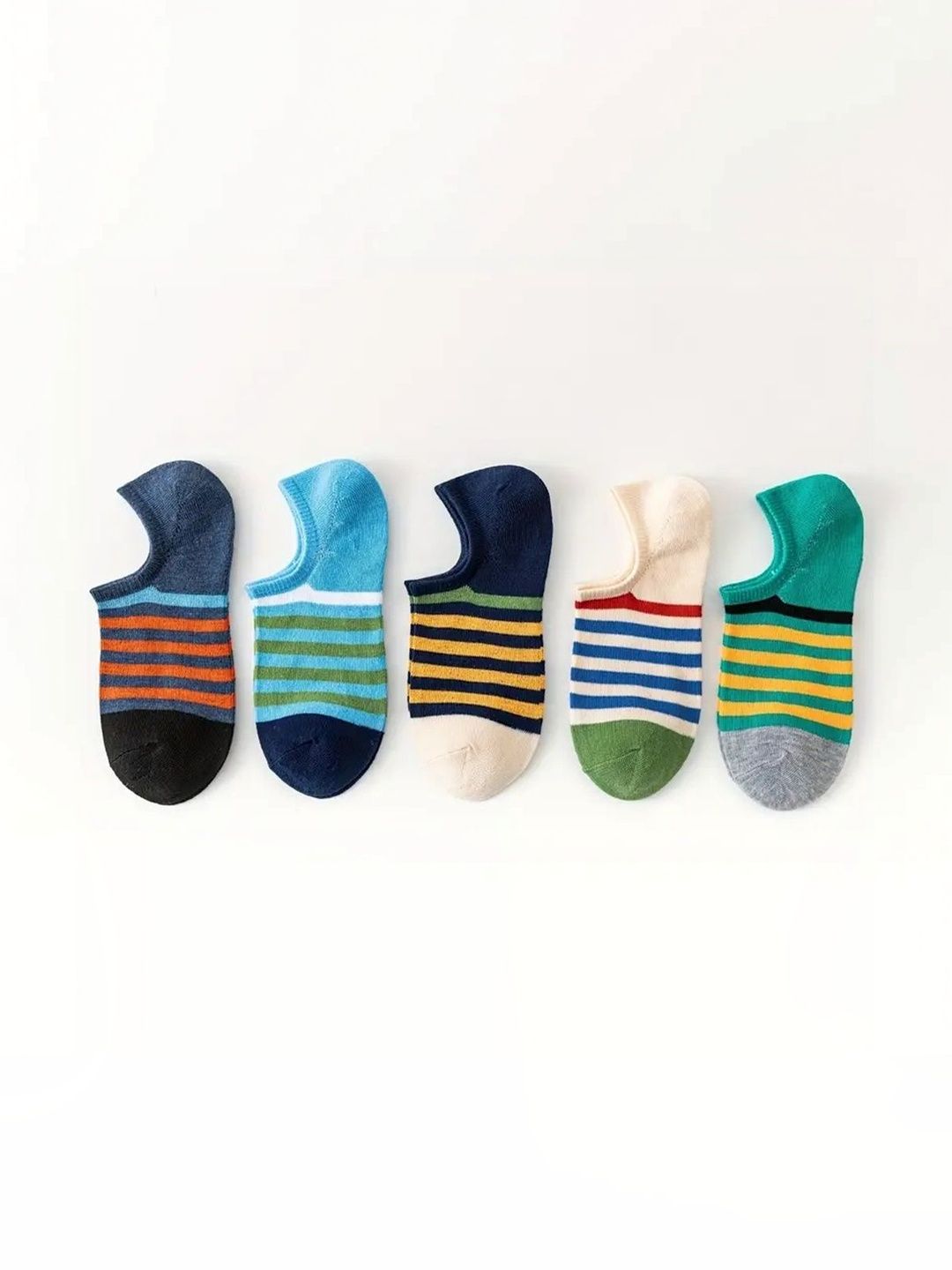 PRASTHAN Men Pack of 5 Cotton Blend Ankle Length Socks