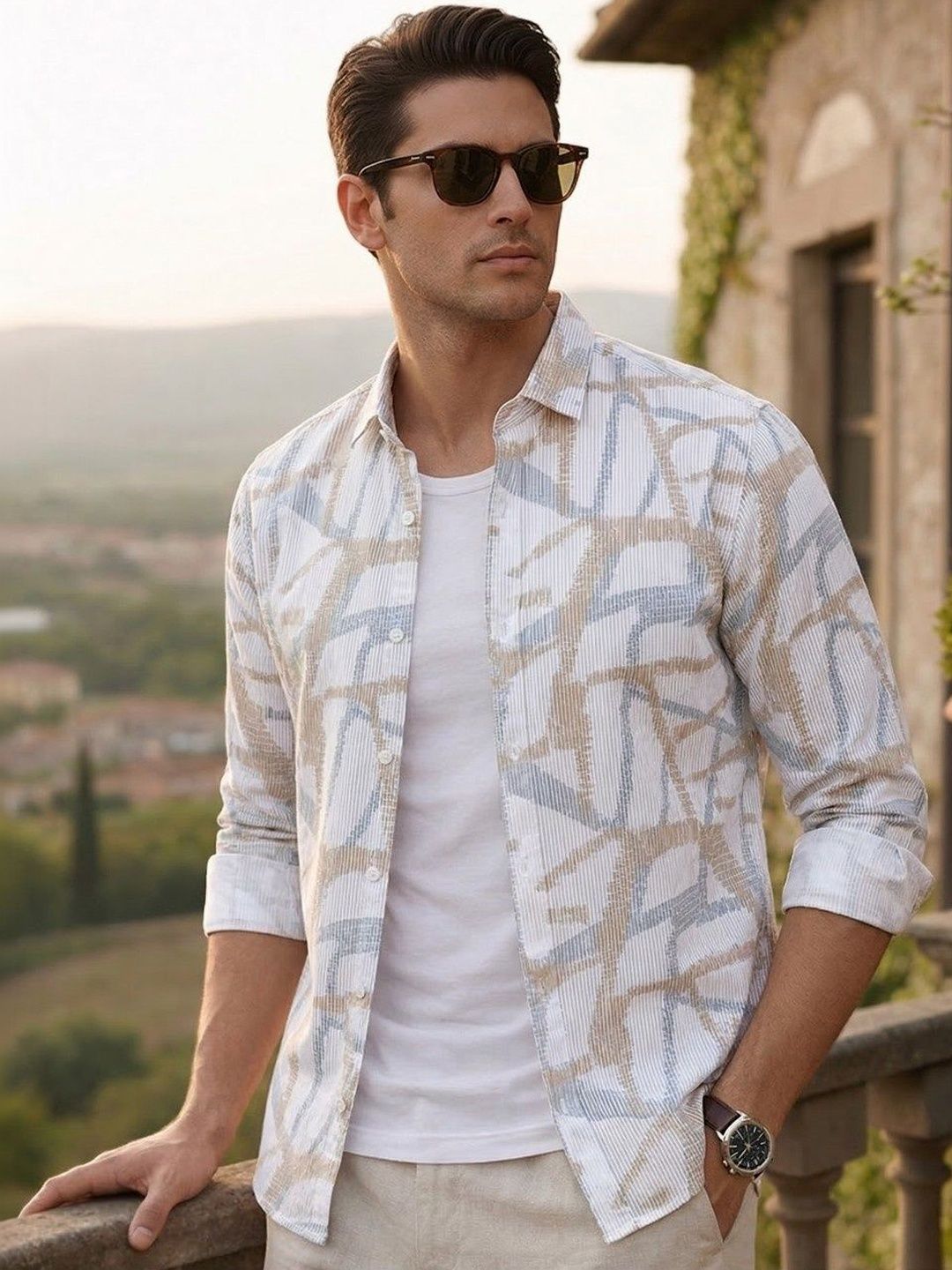 Moda Rapido Slim Fit Printed Shirts