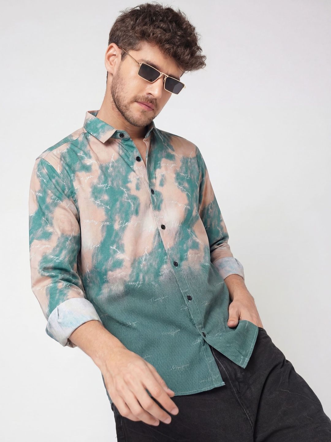 SANBROS Men Cotton Printed Shirts