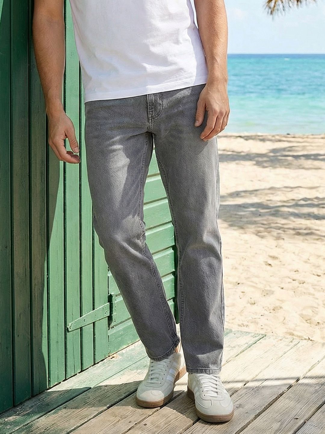 Mast & Harbour Men Straight Fit Light Fade Jeans