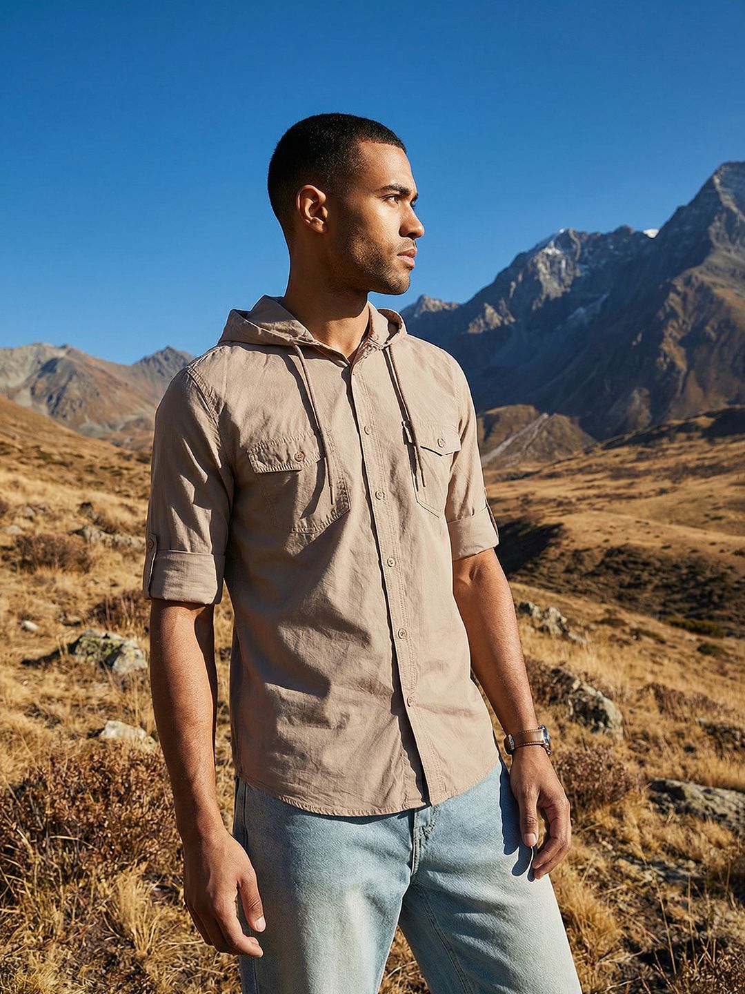 The Roadster Life Co. Hooded Casual Shirt