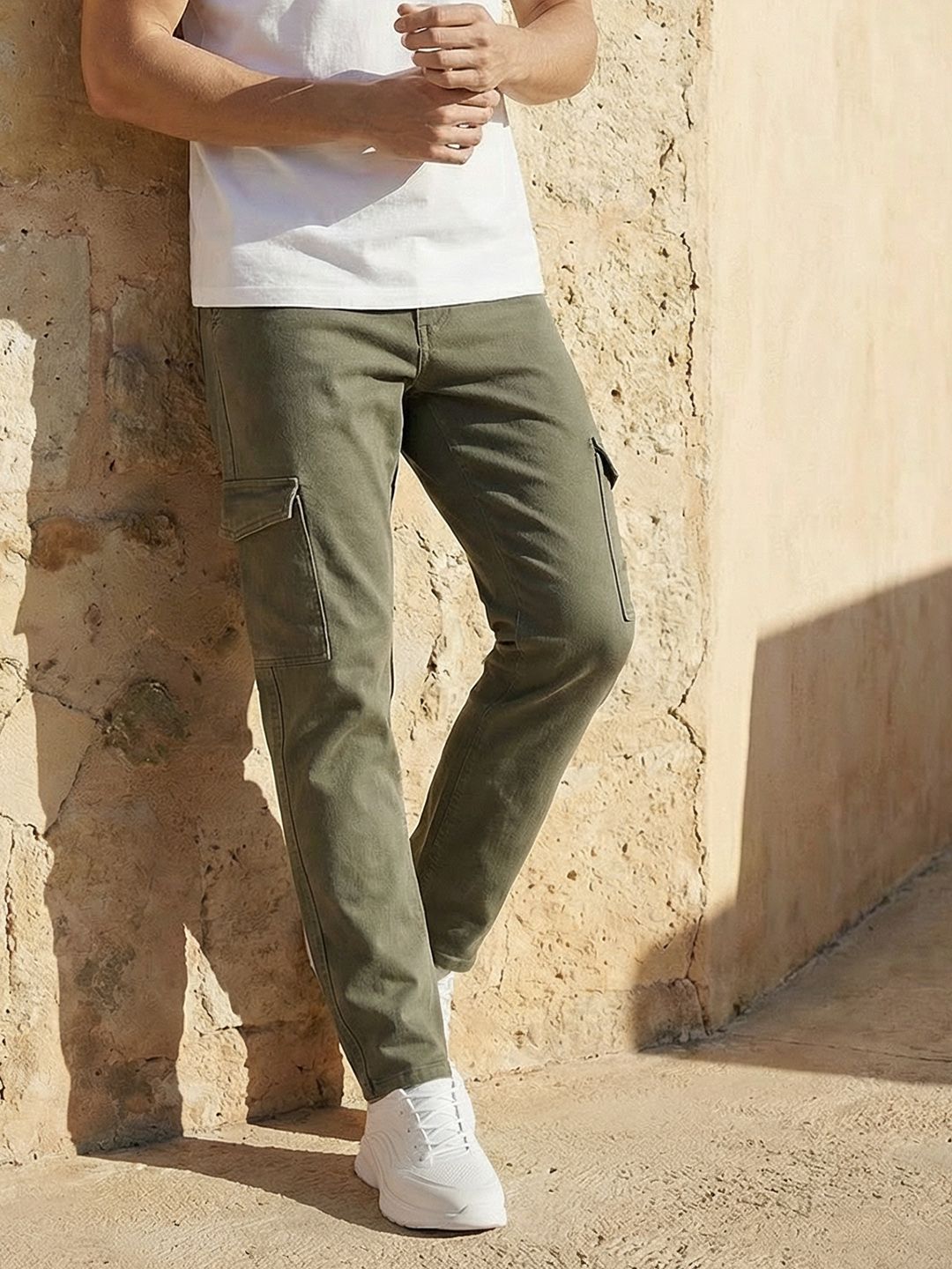 Mast & Harbour Men Slim Fit Mid-Rise Pure Cotton Jeans