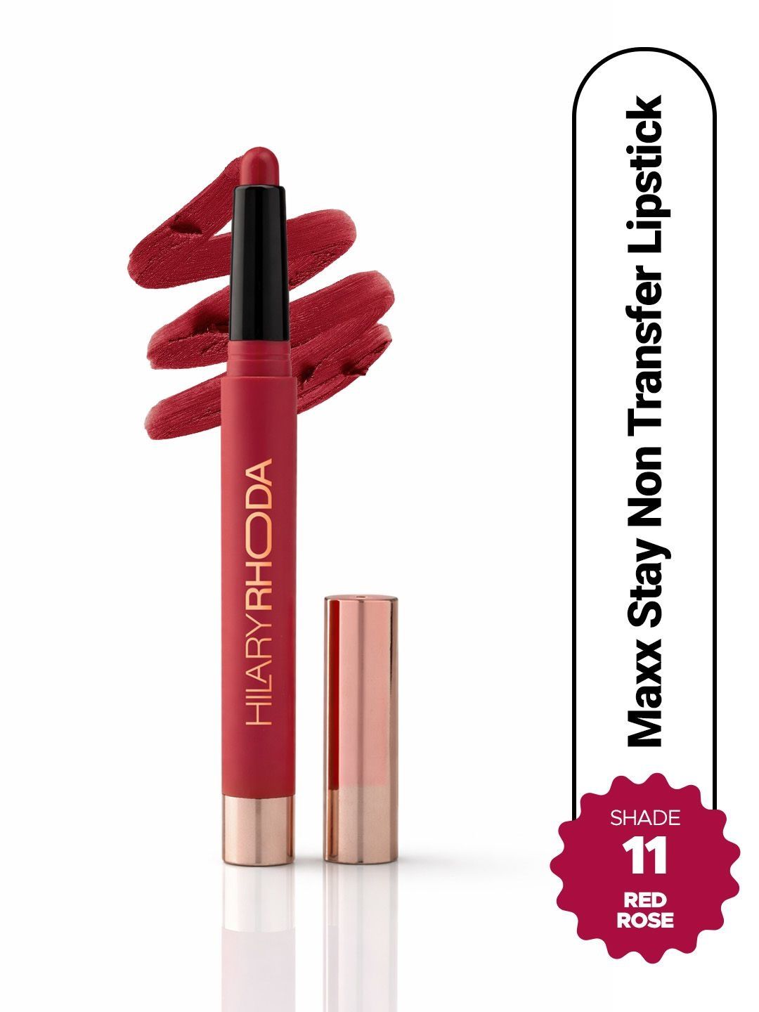 Hilary Rhoda Maxx Stay Non Transfer Proof Lip Crayon - 1.5 g - Red Rose - Shade 11