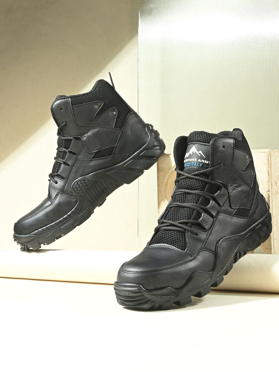 Eego Italy Men Leather Round Toe Sports Shoes