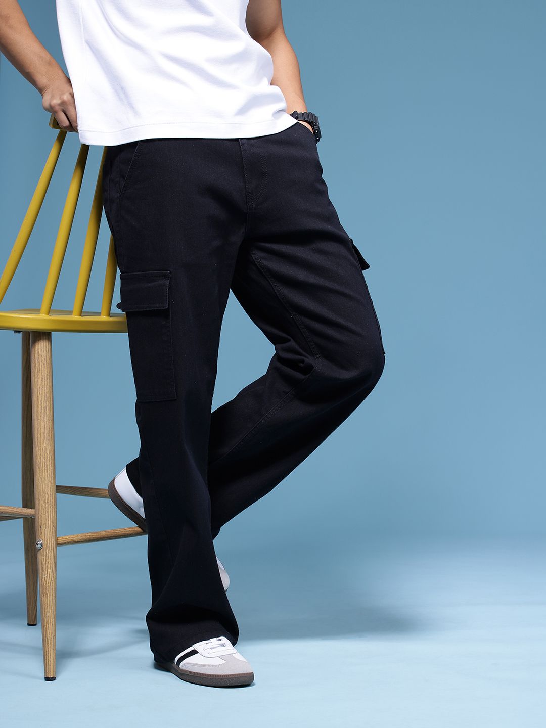 HERE&NOW Men Baggy Fit Stretchable Jeans