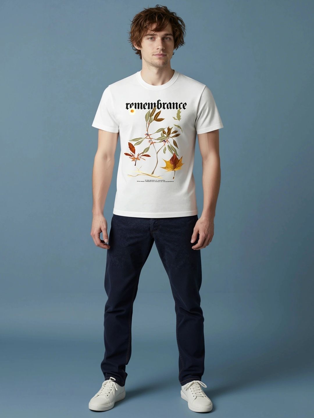 HERE&NOW Men Floral Printed Bio Finish T-shirt
