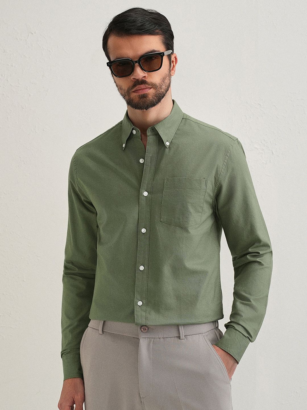 Banana Club Classic Slim Fit Opaque Casual Shirt