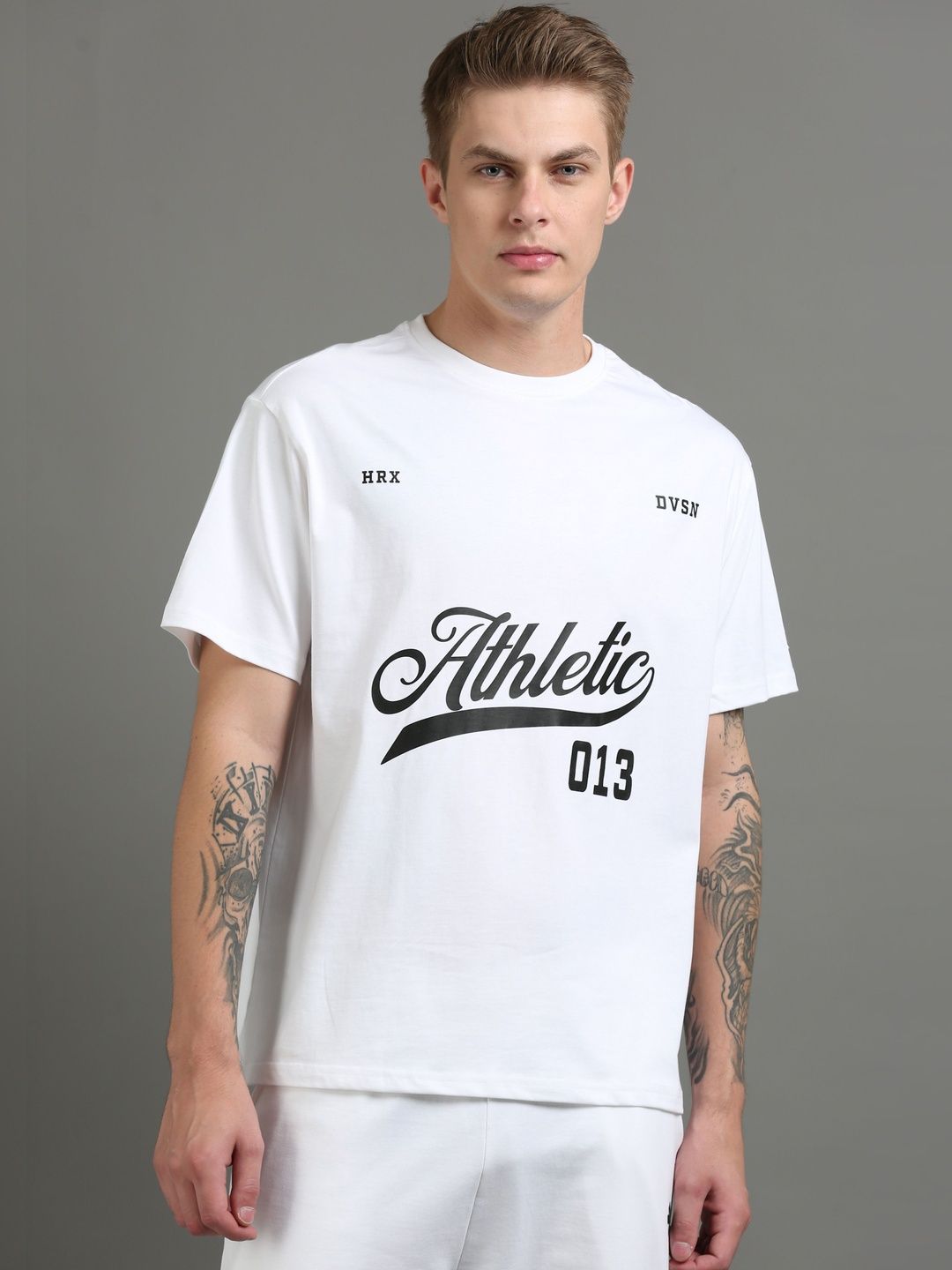 HRX by Hrithik Roshan Mens Lifestyle Relaxed T-shirt
