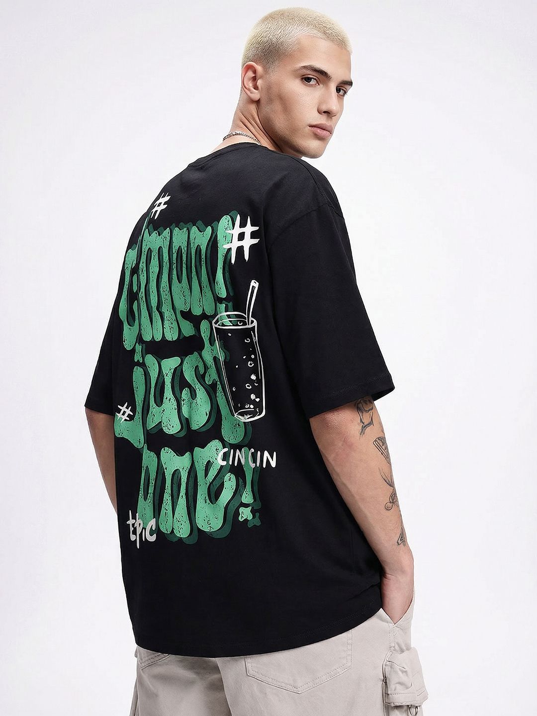Kook N Keech Typography Printed Pure Cotton Oversized T-shirt